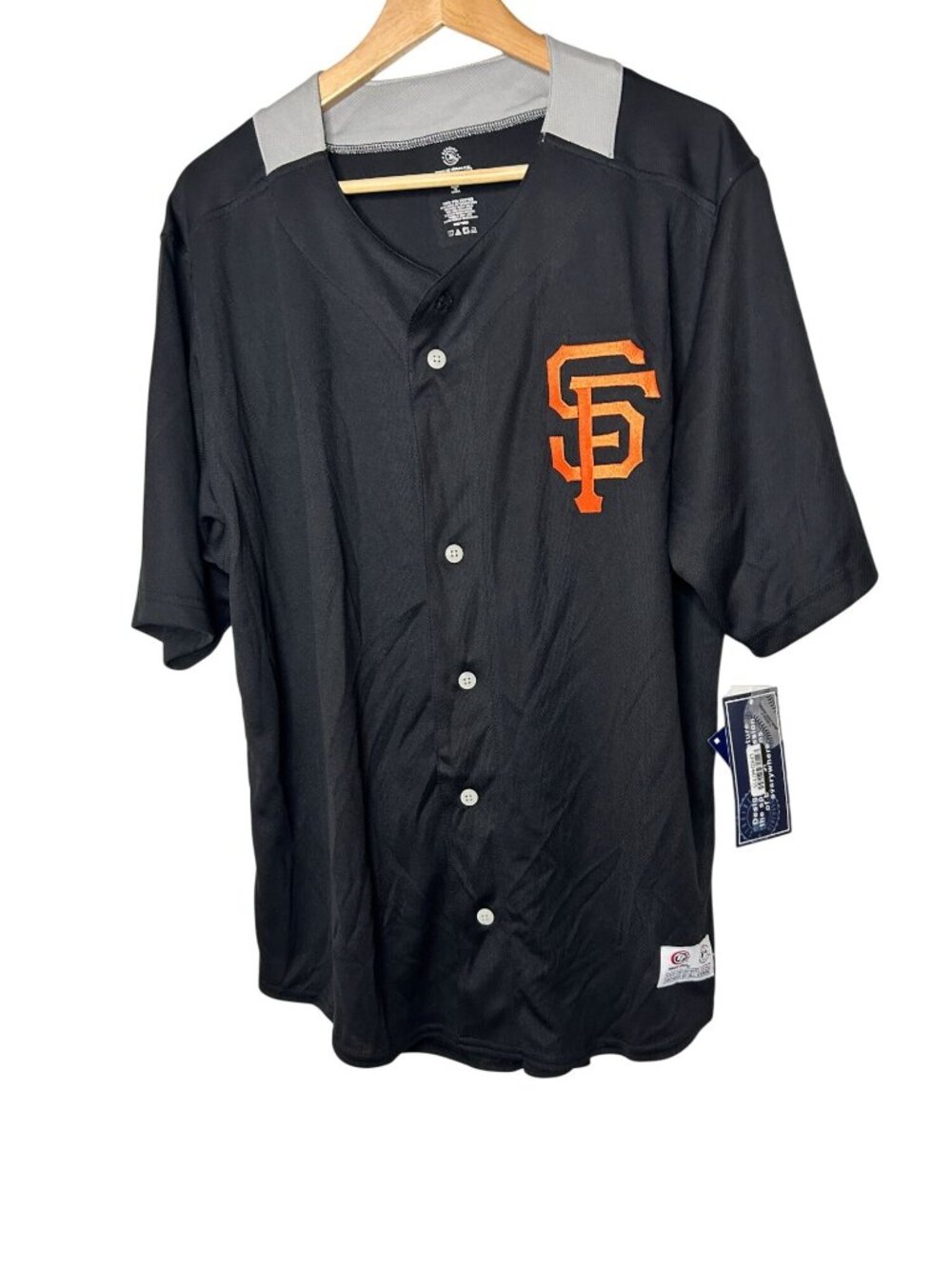 NWT Men's Large San Francisco Giants True Fan MLB Baseball Button Front Jersey,